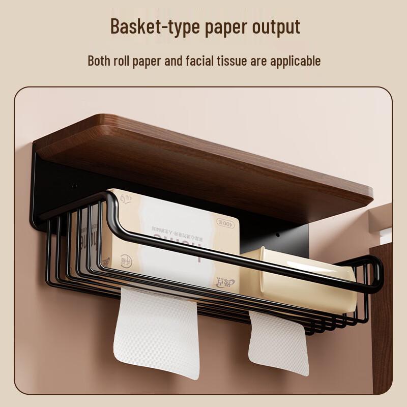 Yidashang Aluminum Bathroom Wall Shelf with Toilet Paper Holder