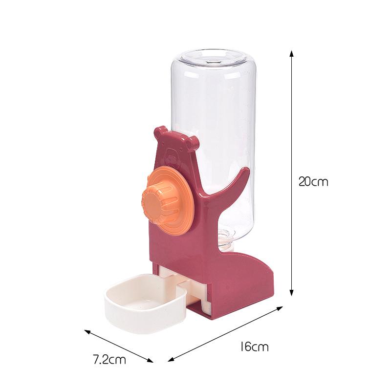 500ml Hanging Water Feeder Bottle for Small Animal Automatic Plastic Water Bottle Dispenser Hanging Pet Feeder Drinker