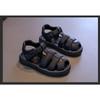 Children's Closed-Toe Sandals Anti-Slip Thick-Sole Beach Shoes for Girls, Hollow-Out Fashionable Casual Kid Sandals