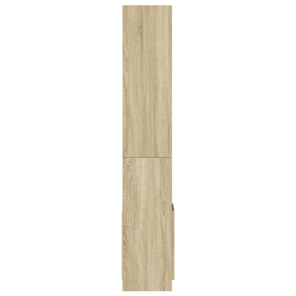 Vidaxl Kredens, Dąb Sonoma, 92X33X180 Cm, Materiał Drewnopochodny