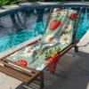 1pc Sandproof Microfiber Beach Towel with Strawberry,Daisy and Watermelon Patterns,Soft Absorbent Quick Dry
