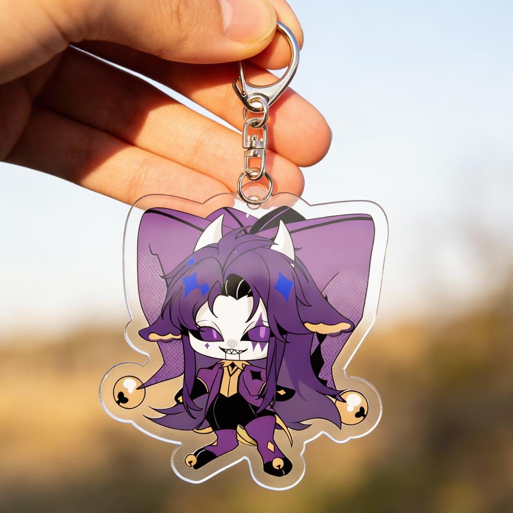 The Freak Circus Otome Game Acrylic Keychain 5.5cm Pierrot Harlequin Double-sided HD Print Collectible Desk Decor Fan Gift