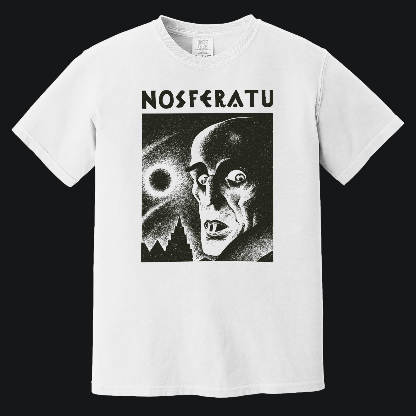 Nosferatu Shirt A Symphony of Horror 1922, Movie Tee Vintage Unisex Garment-Dyed T shirt L