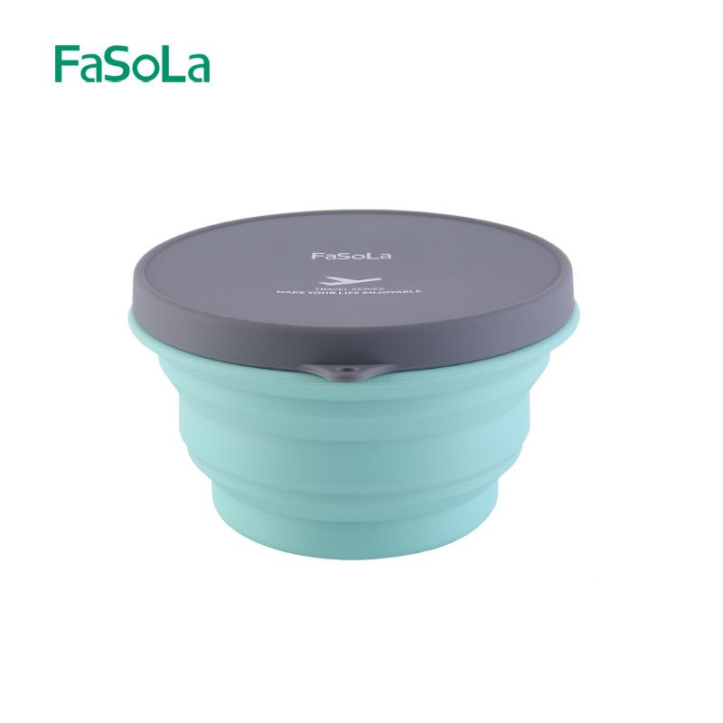 Portable Silicone Folding Bowl with Lid - Heat Resistant, Telescopic Noodle & Picnic Travel Ware