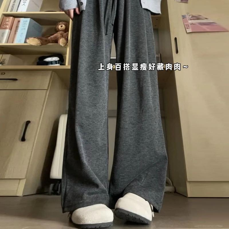 Narrow Version Wide-leg Pants Women's New Autumn Yamamoto Pants Drape Straight Loose Large Size Fat Mm Thin Glutinous Rice Pants