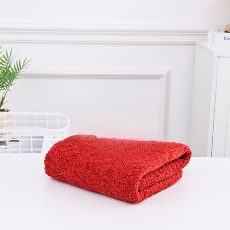 Coral Fleece Wheat Grain Quick Drying Towel for Adults, Simple Face Wash and Shower Towel, Creative Absorbent Gift Towel