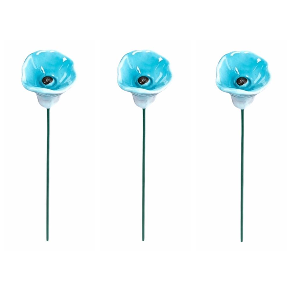 3pcs Ceramic Bee Butterfly Water Dispenser Multi-function Artificial Flower Garden