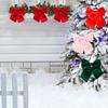 Yousheng Christmas Tree Bow Pendant Velvet Bow Topper Wreaths Doors Decor Wire-Reinforced Edges Gift Bows Holiday Decoration