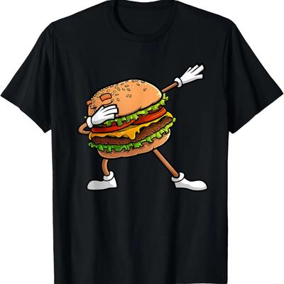Funny Hamburger Art Kids Men Women Cheeseburger Lover T-Shirt