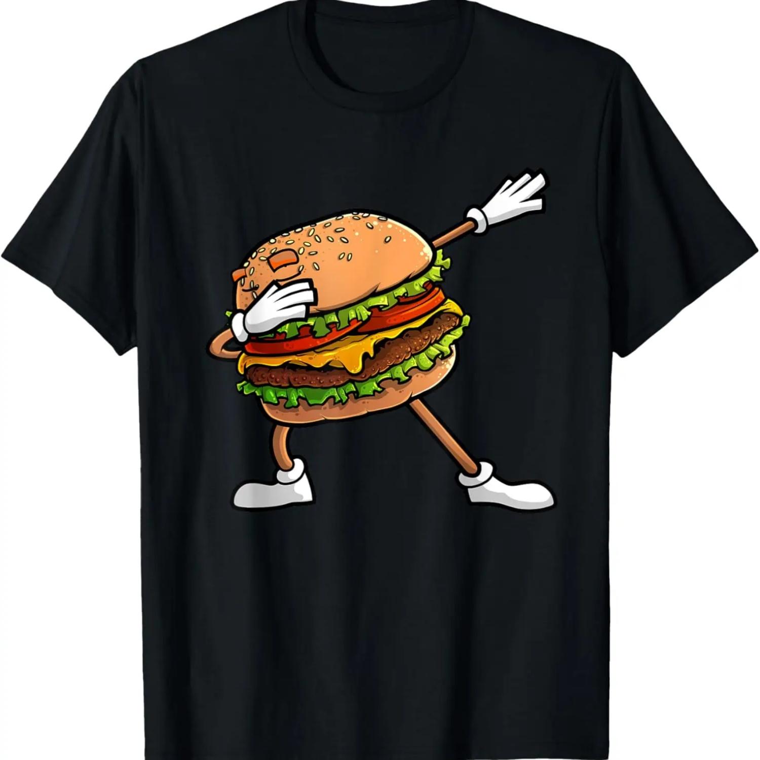 Funny Hamburger Art Kids Men Women Cheeseburger Lover T-Shirt S