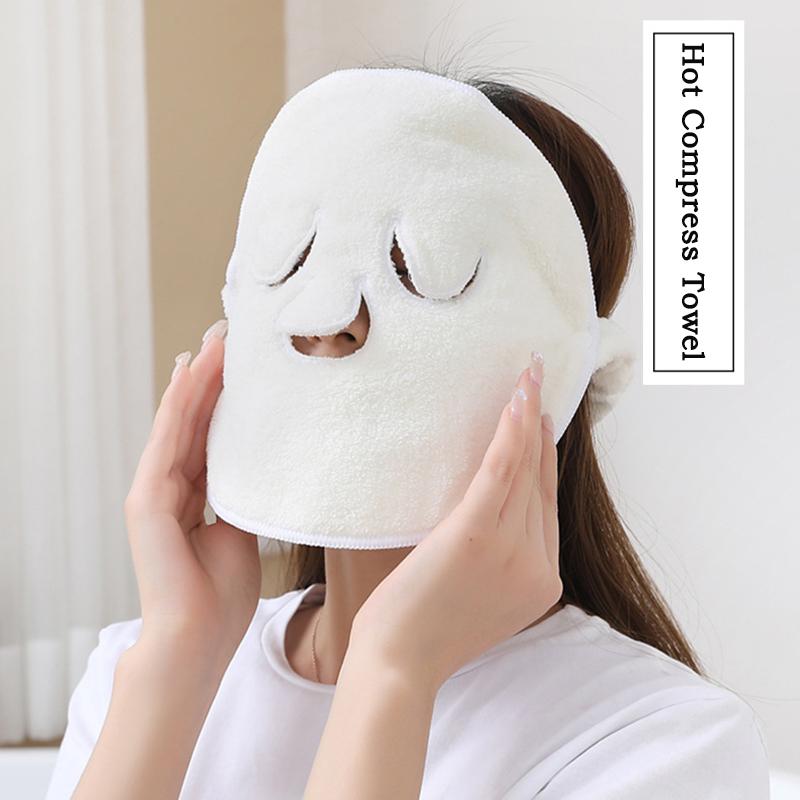 Acquista Hot Compress Towel Facial Mask Cover DoubleLayer Thickened