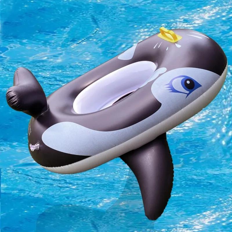Shark Inflatable Pool Toys Cartoon Animals Shape Swimming Floating Seat Baby Toddler PVC Inflatable Swim Ring Outdoor Water Toys
