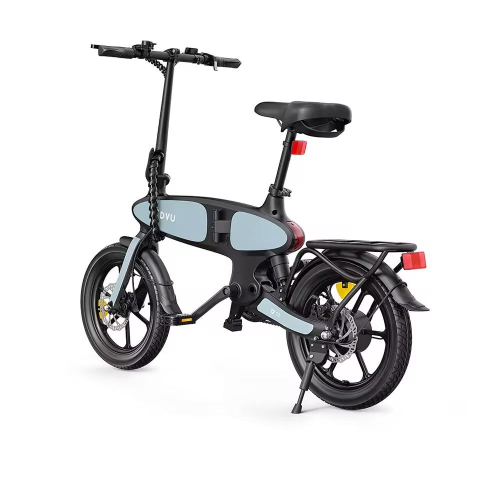 DYU C2 Electric Bicycle 350W Motor, 48V 7.5Ah Battery, 16 Inch Tires, Range 45KM, Foldable, Folding E-Bike
