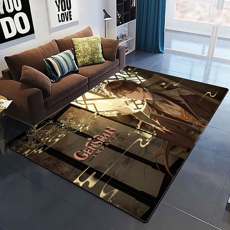 

Genshin Impact Art Печатный ковер для гостиной Большой ковер Мягкий коврик Киберспортивное кресло Ковры Alfombra Подарки Прямые покупки 120cm by 160cm