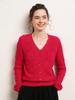 2024 Autumn/Winter Slimming V-Neck Hollow Knit Cashmere Cardigan
