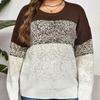 Women CrewNeck Vintage Knit Sweater Graphic Print Patchwork Long Sleeve Chunky Loose Casual Sweater Comfortable Fashion Commute Plus Pullover Sweater