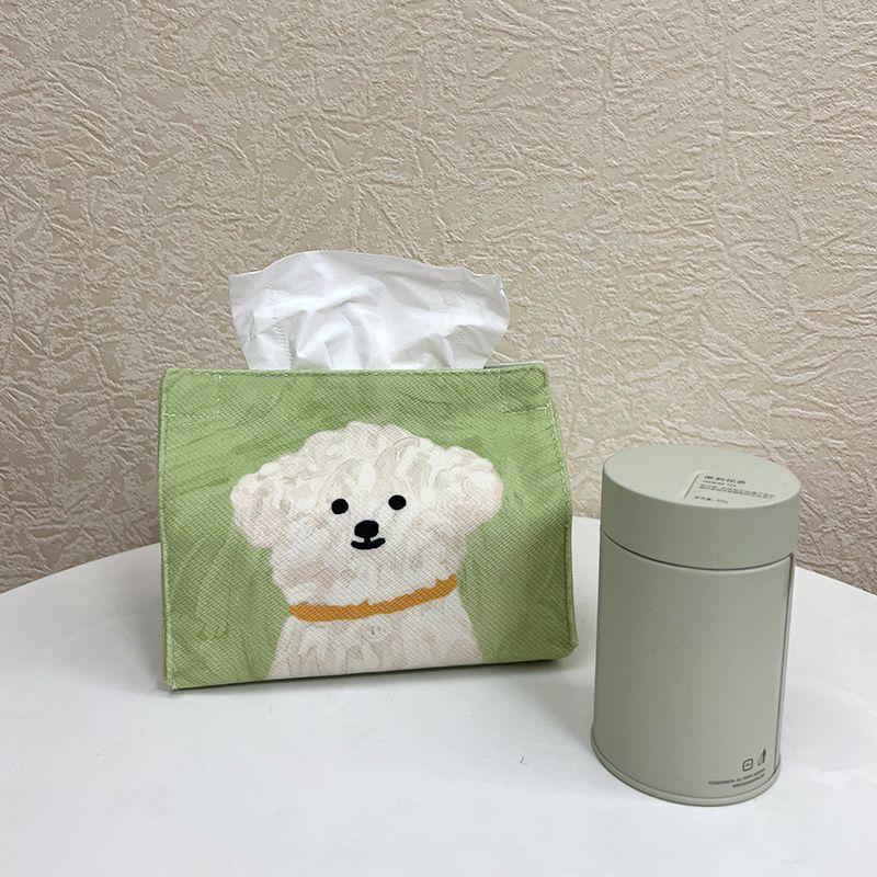 Fabric Tissue Box Living Room Household Light Luxury High-end Creative Paper Box High-end Napkin Box Oil Painting Paper Box