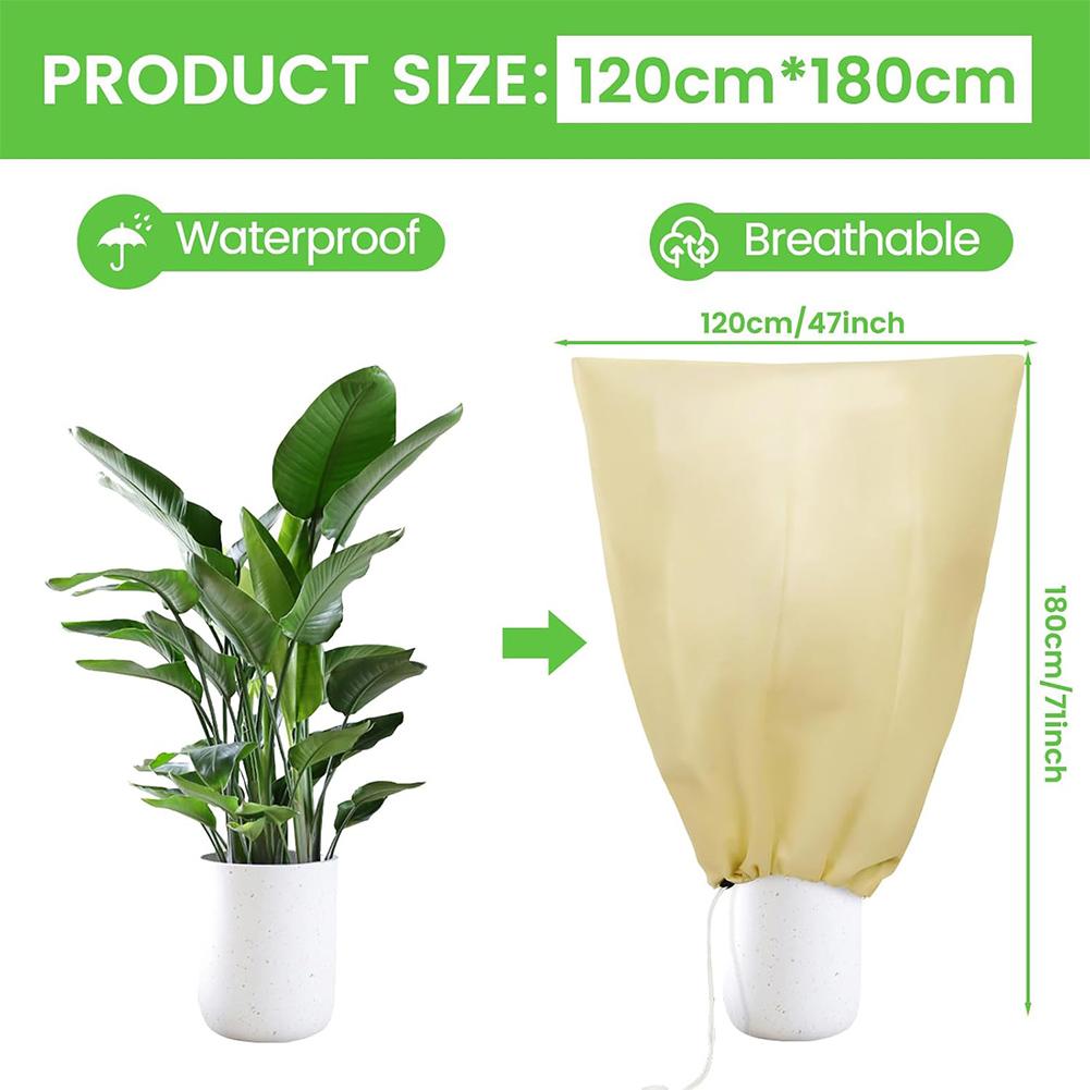 

Plant Cover Plant Winter Protective Cover Bag for Pot Plants Frost Cold Thick Protection Olive Tree Palm Against Cold With Zip
