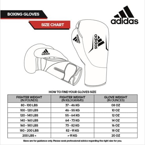 adidas Boxing Gloves Hybrid 80 FLX Gloves Boxing Kickboxing Fitness Black x 3.0 //Sparring (8oz, White)
