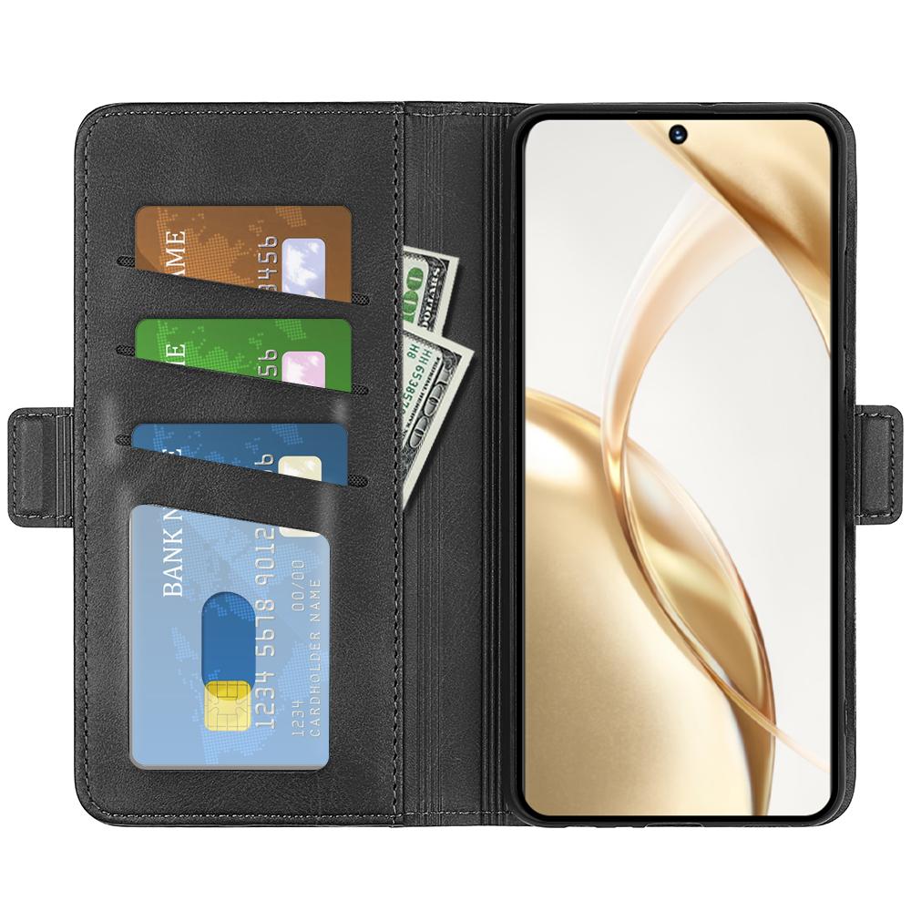 

For Honor 200 5G Case PU Leather Stand Wallet Flip Phone Cover Black