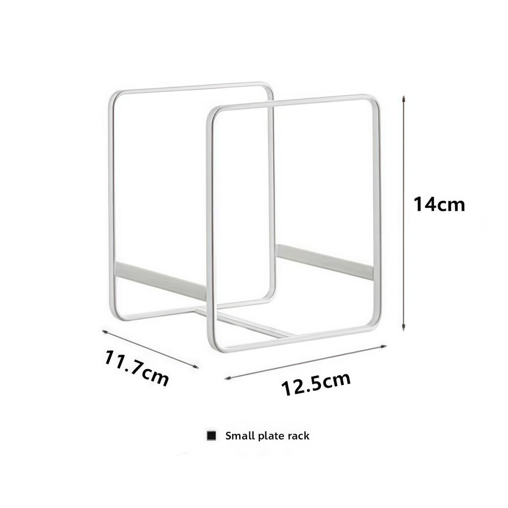1pc kitchen cabinet plate storage countertop dish rack drawer dinner plate partition drain rack layered Household storage rack