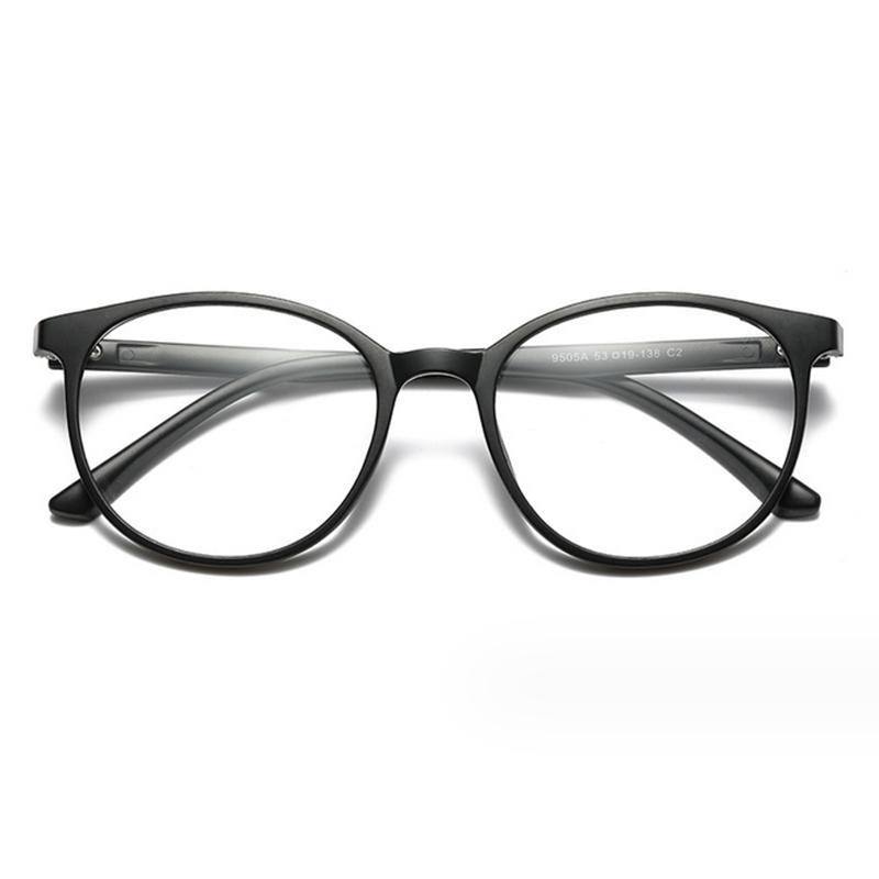 9505 New Retro Set Of Sunglasses Women Round Magnetic Clip Sun Glasses Tr Round Frame Prescriptio -0.5 -1.0 -2 To -6