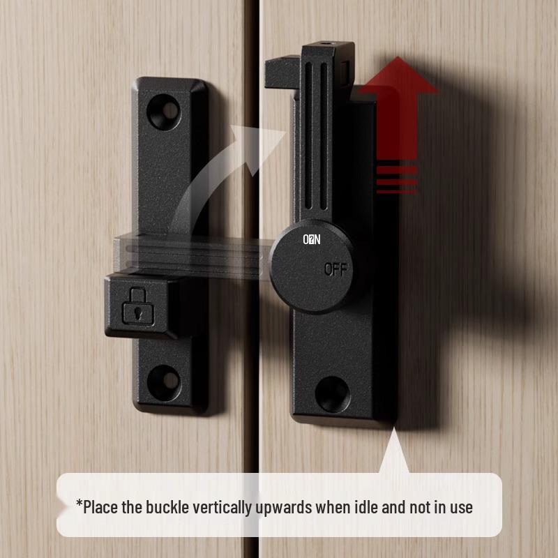 Univerzální západka posuvných dveří bez vrtání: Ložnice, Koupelna, Zámek a závora proti vloupání
