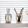Simple Ceramic Toothbrush Holder Base Multifunctional Toothpaste Holder Portable Toothbrush Organizer Case Bathroom Accessories