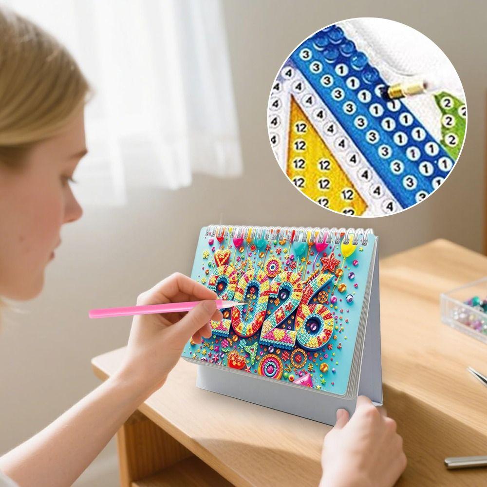 2026 Diamond Art Calendar Painting Art Kit Painting Calendar  For Organizing Goals Appointments