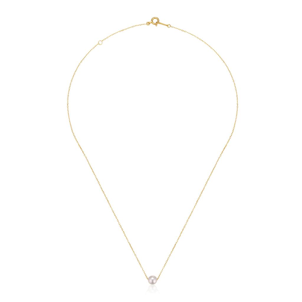 PERLE Made in Japan Natürliche Perlenkette für Akoya-Perlen Tägliches Single Pierced Perlen [KOKO JEWELRY] Damen, Halskette, Lässig, Tragen, A. (5,0-5,4mm)