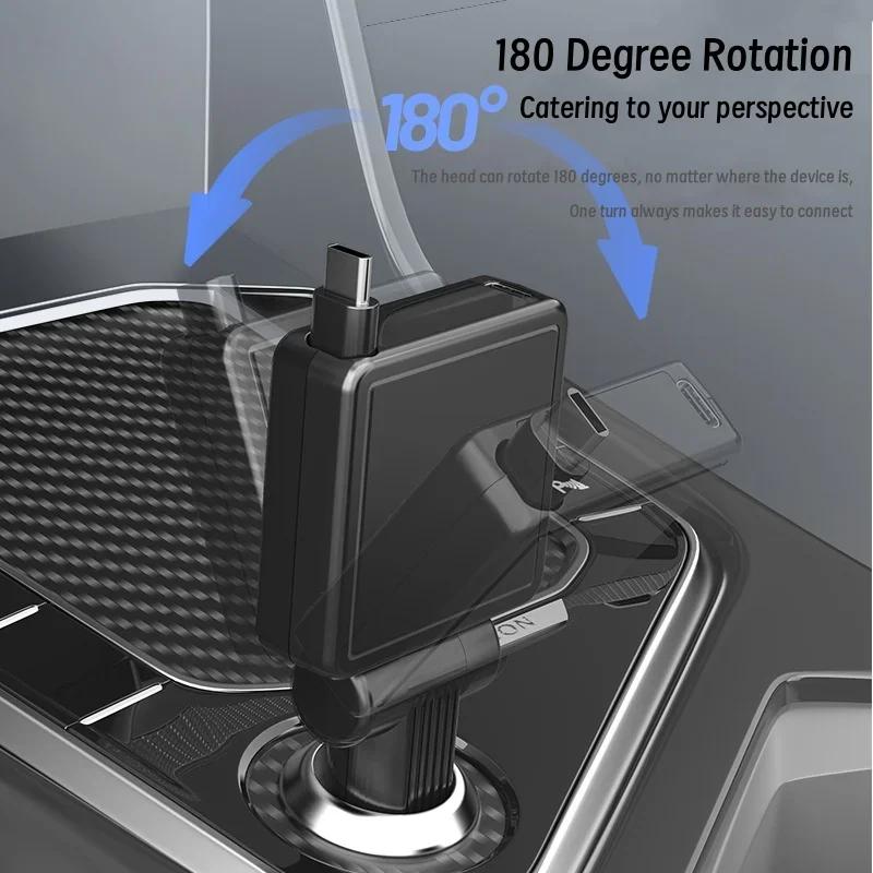 

Автомобильное зарядное устройство PD30W Быстрая зарядка Держатель для сигарет Можно свободно выдвигать и задвигать 12-24В Автомобильное Универсальное Быстрая зарядка