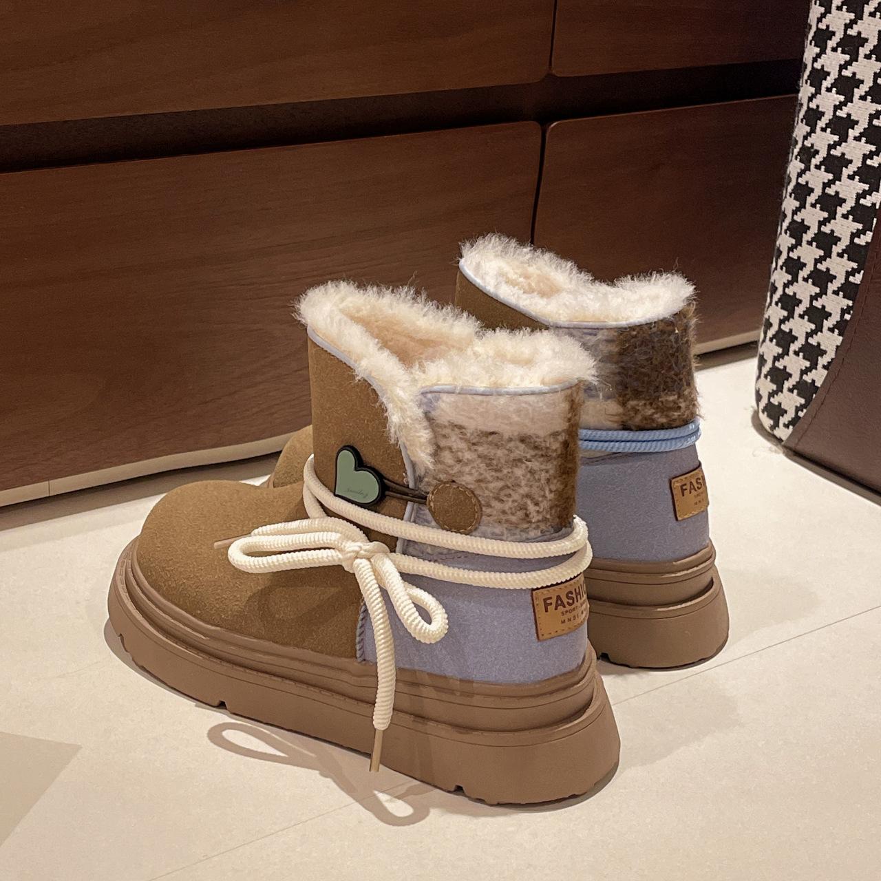 

Ботинки из хлопка Northeast на толстой подошве, женские зимние новые модные и удобные повседневные ботинки, нишевый дизайн, ретро-ботинки для снега 40