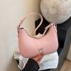 Summer new simple shoulder bag niche design fashion casual shoulder crescent bag tide