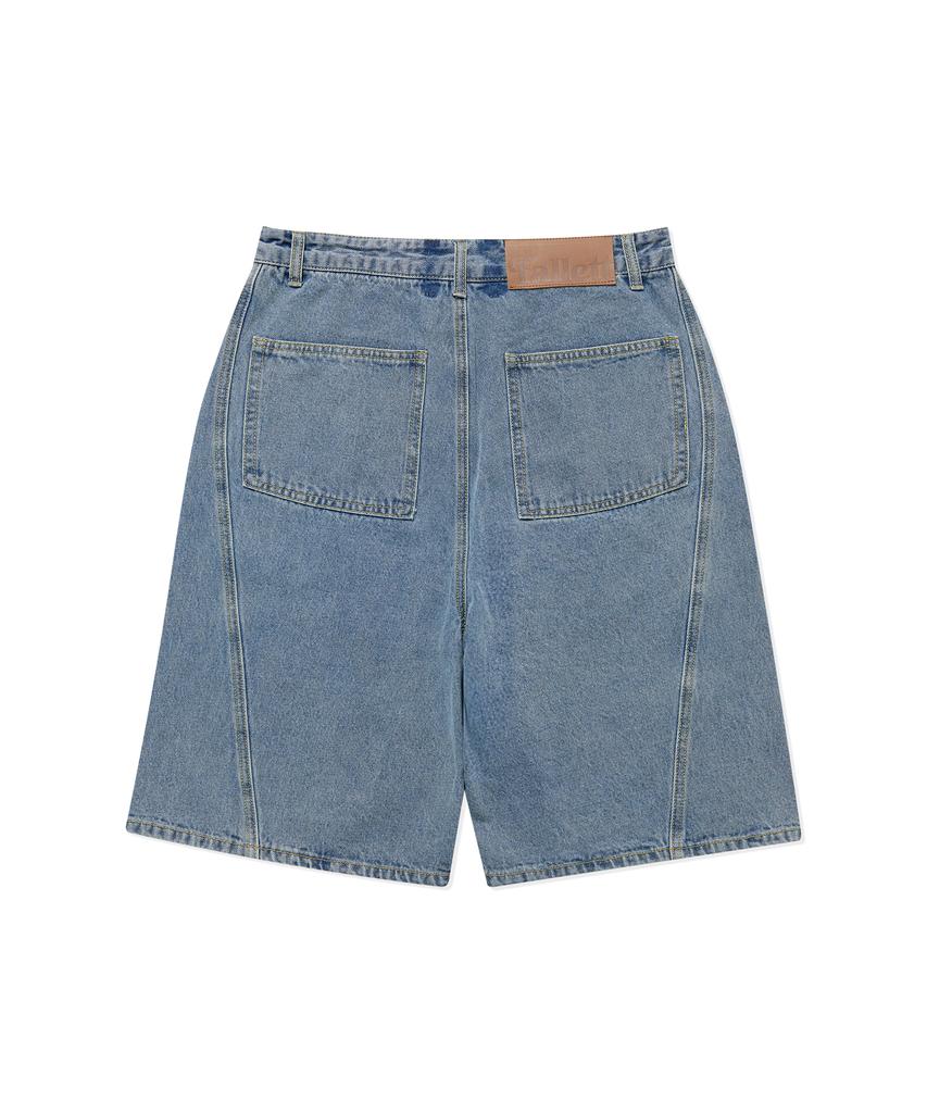 FALLETT Bermuda Denim Shorts Blue