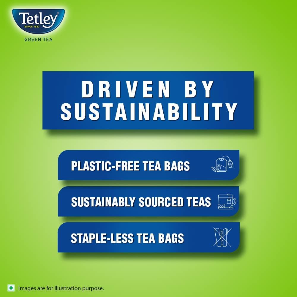 Tetley Green Tea With Tulsi Immune Support With Added Vitamin C 25 Tea Bags 30g Pack