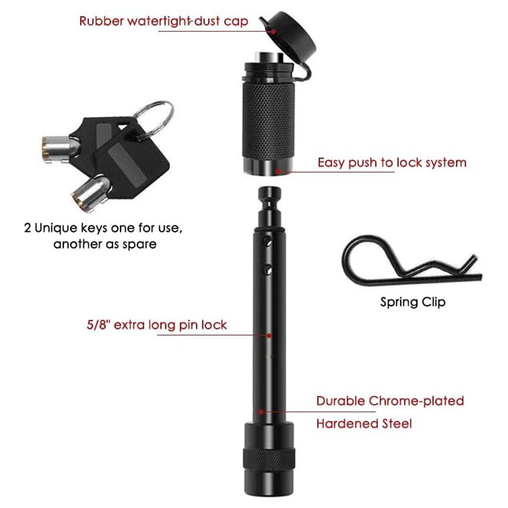 Wygodna i wydajna blokada zaczepu Railer Hitch Lock Łatwa w montażu i konserwacji Dzięki łatwej instalacji