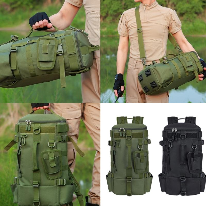 Fishing Backpack, Fishing Bag Fishing Tackle Backpack Fishing Rod Holder Bag Watertight Tackle Bag Shoulder Slings Bag