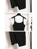 Plus Size Slimming Camisole Dress - Women's Waist-Cinched Spring/Summer Slit Outerwear Skirt