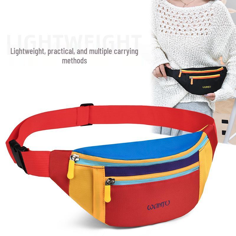 2025 Women's Color Block Fanny Pack – Versatile, Large Capacity Crossbody Chest Bag