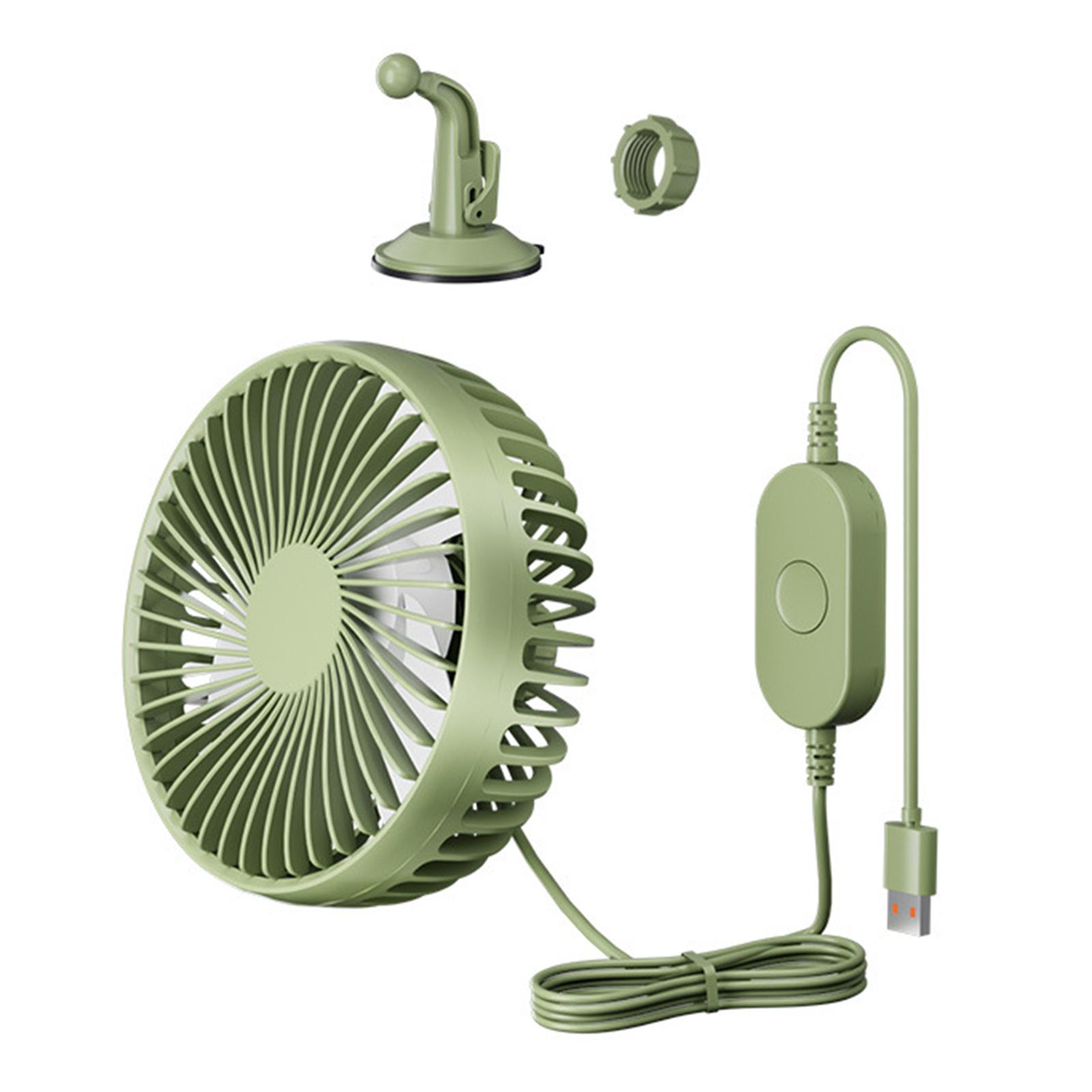 12V/24V Portable Suction Cup Car Fan Quiet Operation Mini Portable Desktop Table Fans for Home Office Travel Indoor Outdoor