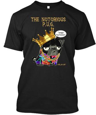 Notorious Pug T-Shirt Made In the USA Size S To 5XL