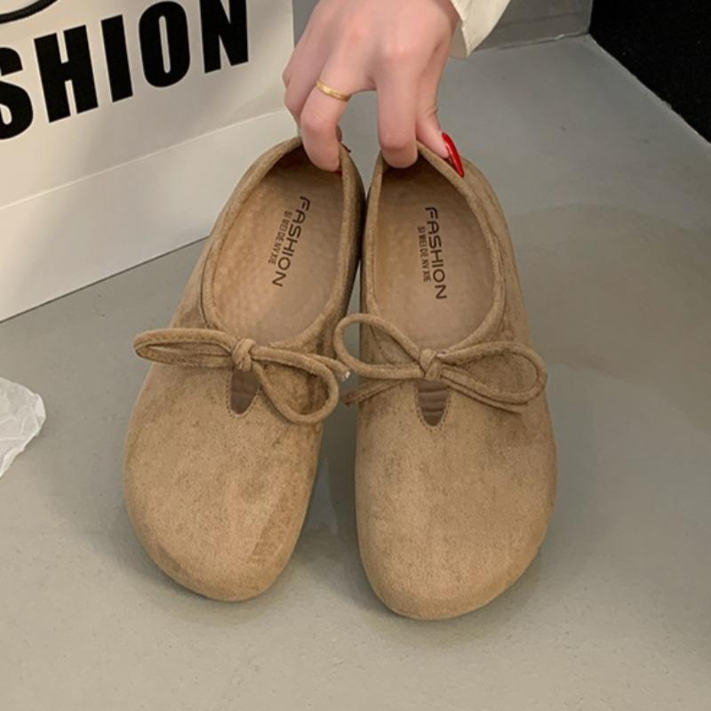Fashion Bow Shallow Flats Women Shoes Classical Comfortable Casual Sneaker 2025 Autumn New Trends Shoes Walking Dress Chaussures Femme