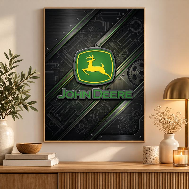 John Deere Súprava na diamantové malování 5D plné vrtáky DIY diamantová mozaika Nástěnná malba Domácí dekorace
