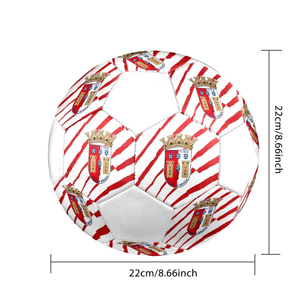 1 Stück SC Braga Größe 5 Fußball PrahaHallenfußball Ball Bunt Alle Altersgruppen Maschinengenäht PVC Wettkampfbereit Langlebig Hoher Rückprall