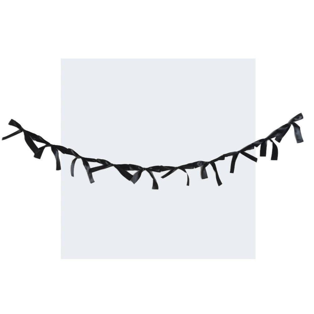 Satin Bow Webbing Hanging Garlands Handmade Photo Props Ribbon Banner Pink White Blue Nursery Decor Party Banner