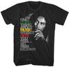 Bob Marley Good Music Hits T-shirt Uomo Reggae Rock Band Classica Maglietta Nuova Nera