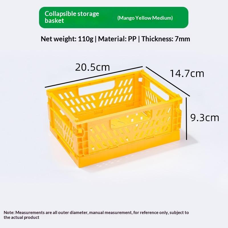 1Pcs Mini Foldable Storage Basket, Home Desktop Clutter Organizer Box, Portable Multi-Functional Solid Color Storage Basket