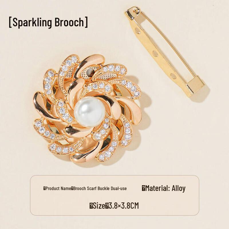 Hangsilu Mulberry Silk Scarf and Brooch Set