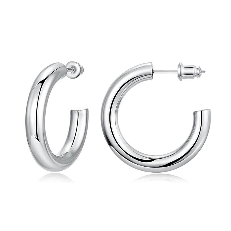 CAOSHI Fashion Lady Everyday Earrings Simple Design Silver Color Accessories for Women All Match Trend Jewelry for Engagement