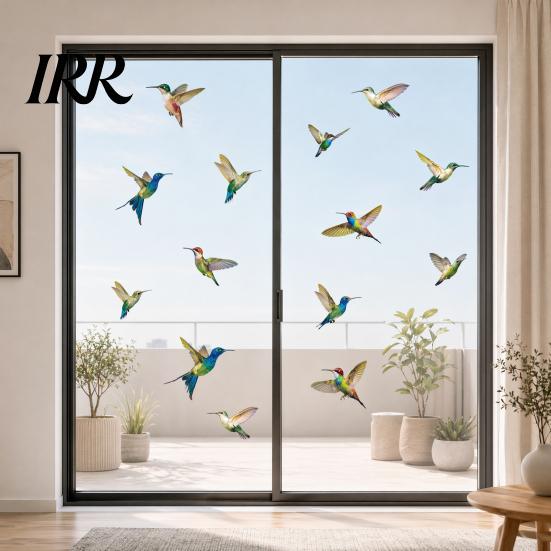 Outdoor Window Decal Bird Stickers, Anti-Collision Strike Prevention Decal, Static Cling Glass Protection Sticker Film for Windows Doors, UV